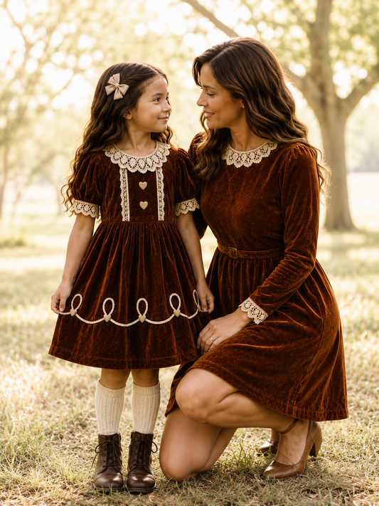 Womens Gingerbread A-Line Dress