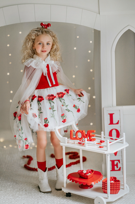 Red Roses Holiday Tutu Dress