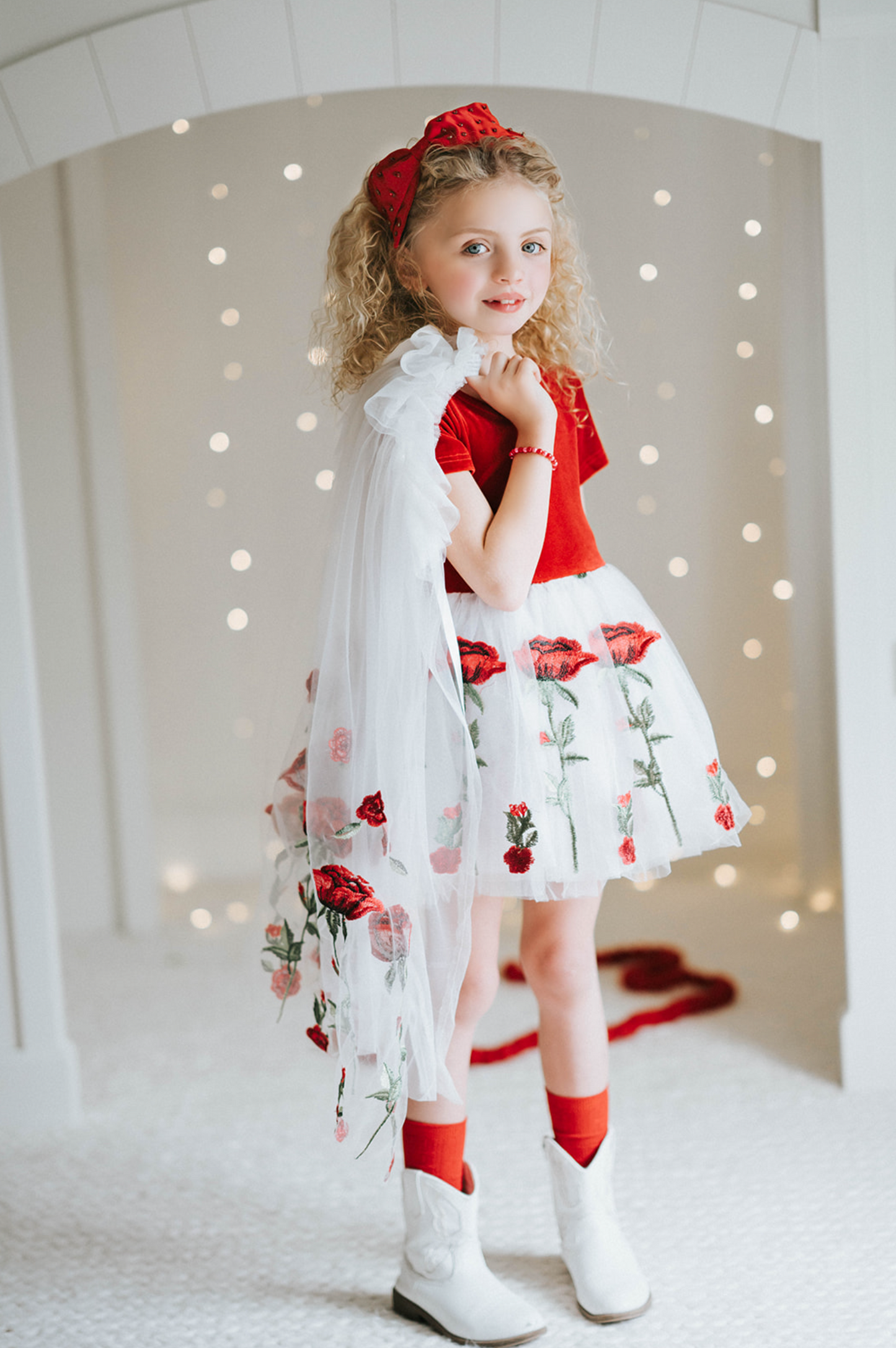 Red Roses Holiday Tutu Dress