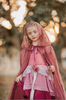 Magical Mauve Pearl Accent Princess Cape With Hood