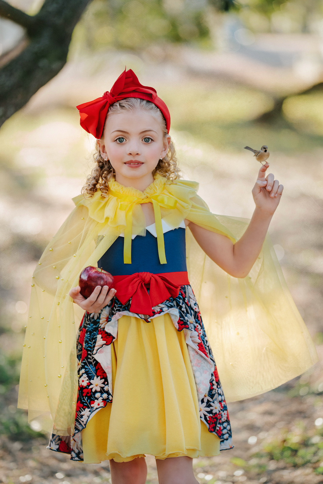 Sunlit Yellow Pearl Accent Princess Cape