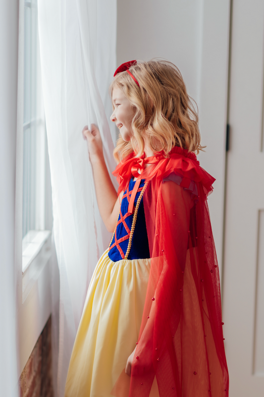 Sweet Scarlet Pearl Accent Princess Cape