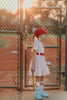 Vintage Girls Baseball Uniform Twirl Dress