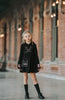 Black Kitty Twirl Dress with Paws