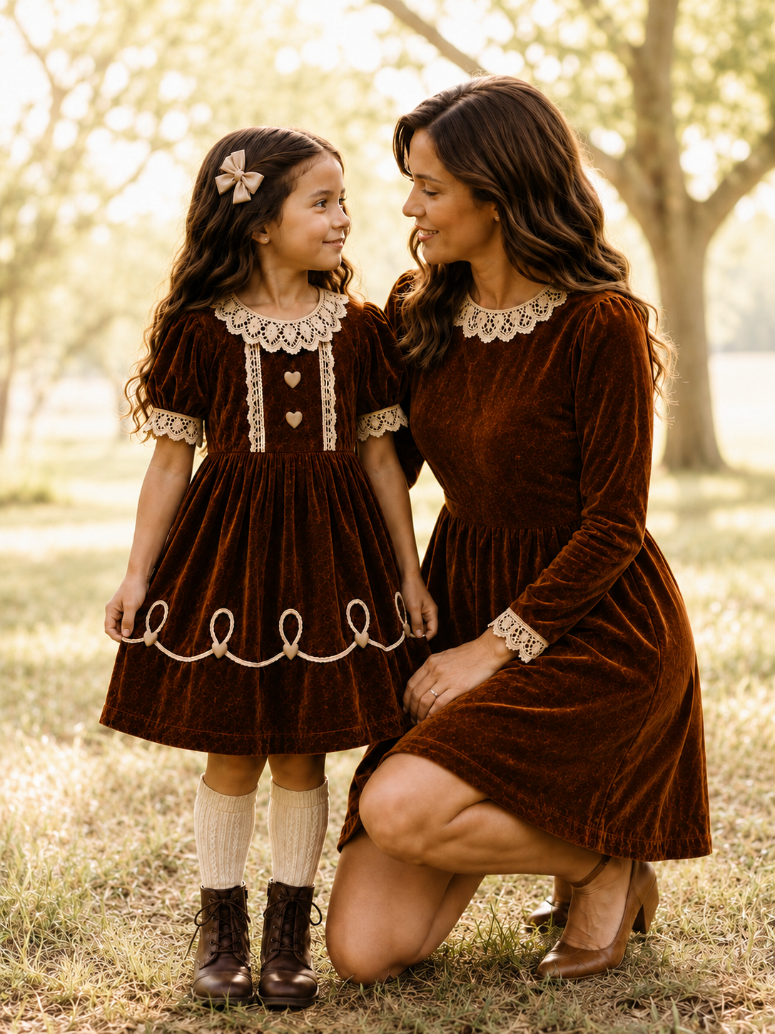 Gingerbread Heirloom Velvet Dress
