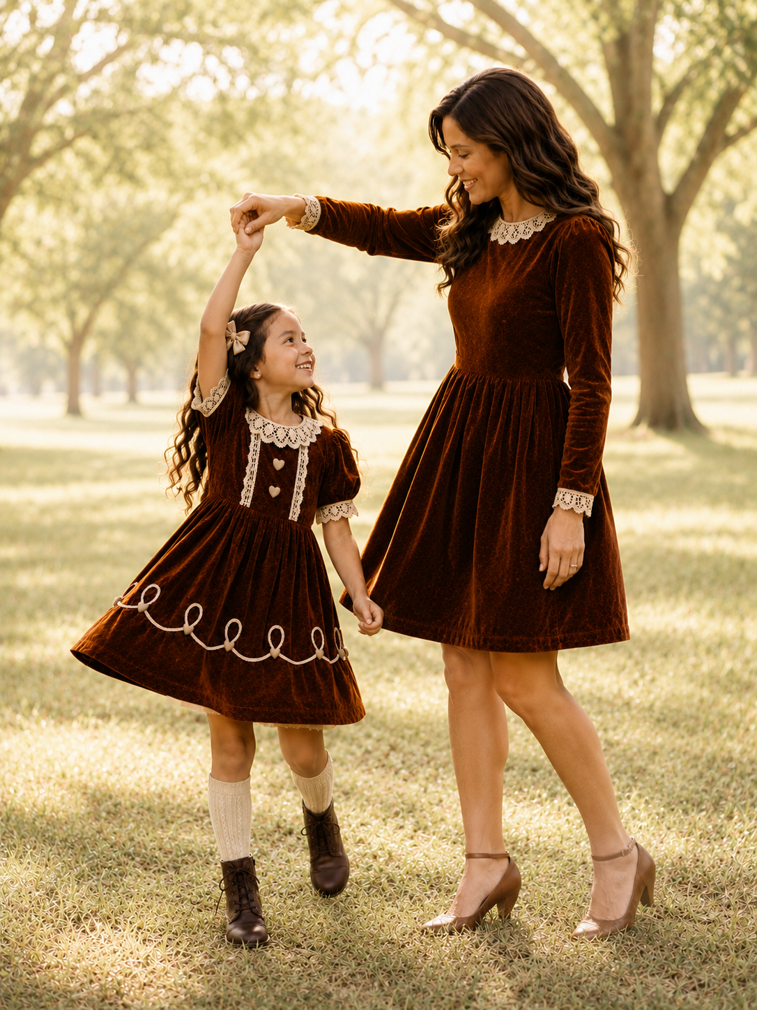 Gingerbread Heirloom Velvet Dress