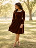 Womens Gingerbread A-Line Dress
