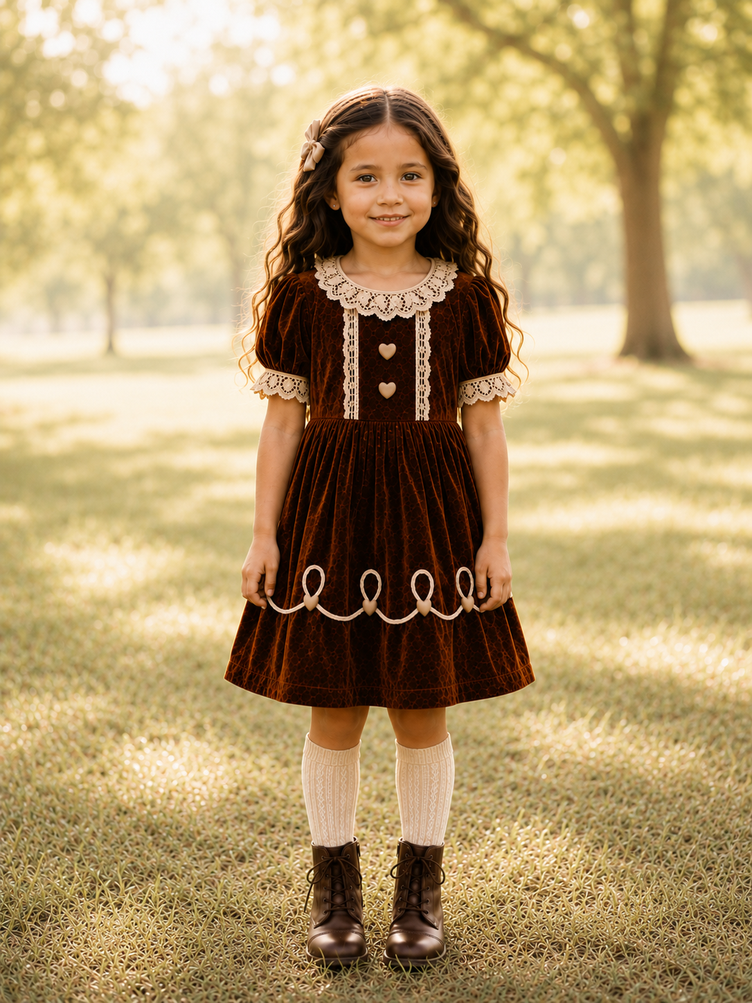 Gingerbread Heirloom Velvet Dress