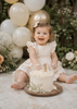 Ethel Fancy Pinafore in Antique Ivory