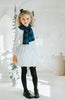 Girls snowman costume outfit with white puff dress, blue tartan scarf, and black bow shoes, styled for winter wonderland portraits or holiday school programs.

Holiday outfit for girls featuring a snowman-style white dress with bubble skirt and festive plaid scarf, ideal for Christmas plays, concerts, or photoshoots.