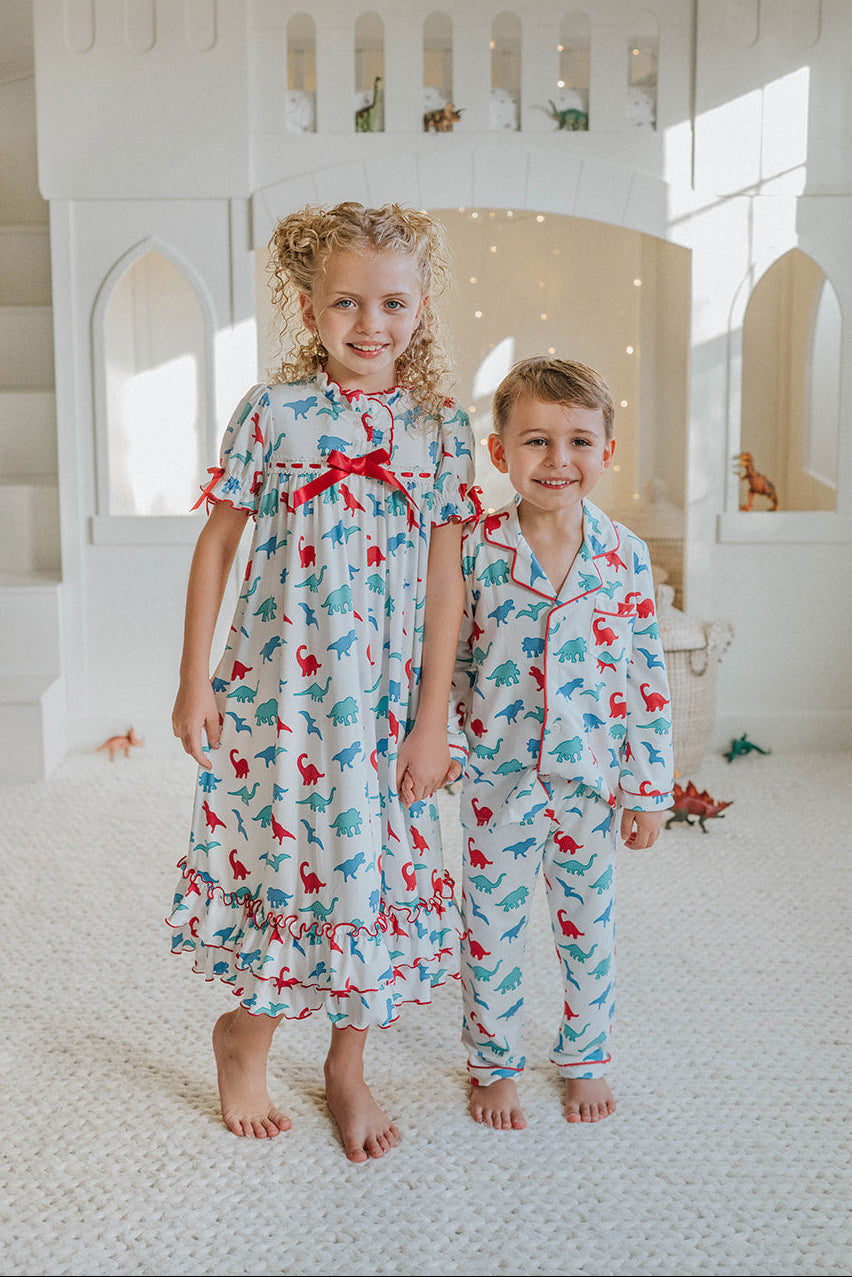 Griswold Inspired Christmas Vacation Pajamas- Dinosaur Print Set