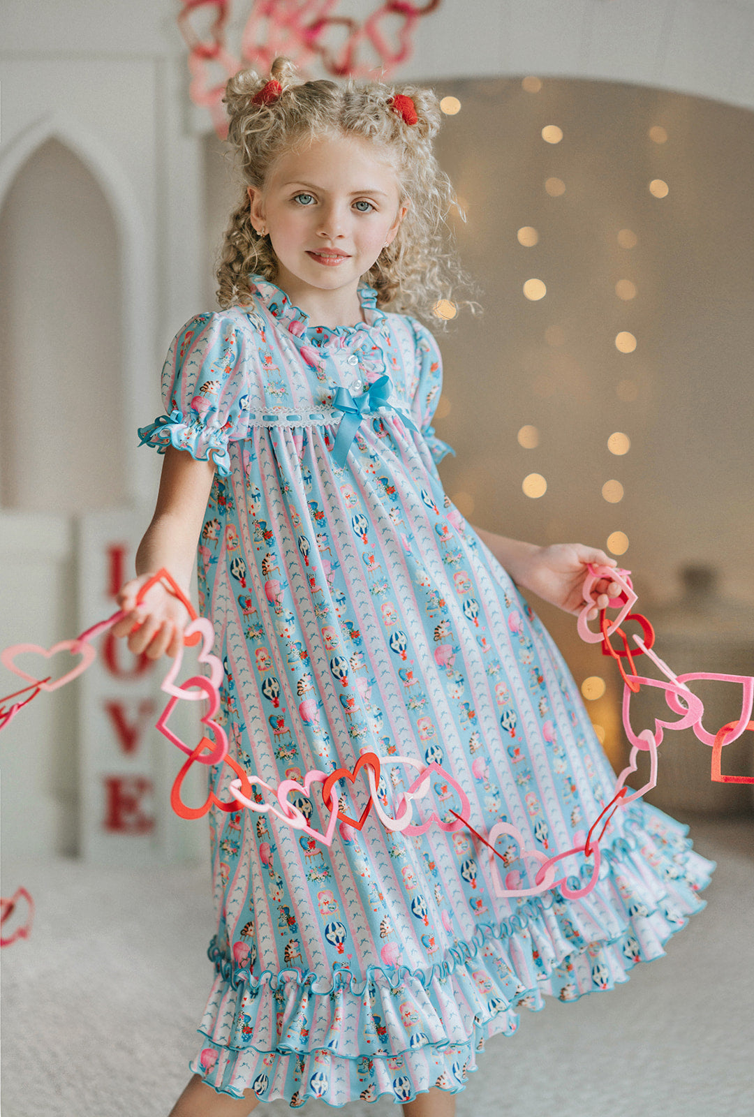Petite L'Amour - Watercolor Clara Gown Only Little Once Petite L'Amour - Watercolor Clara Gown Only Little Once