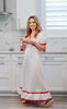 Limited Release: The Audrey Night Gown in White with Red