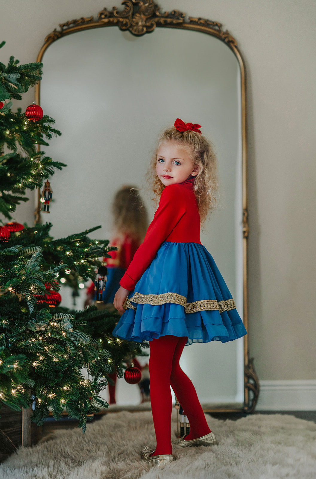 girls_christmas_soldier_dress_butcracker_ballet_girls_holiday_dress_family_photo_toddler_outfit_comfortable_costume_washable_ice_skate_dress_only_little_once