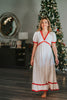Limited Release: The Audrey Night Gown in White with Red