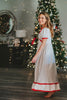 Limited Release: The Audrey Night Gown in White with Red