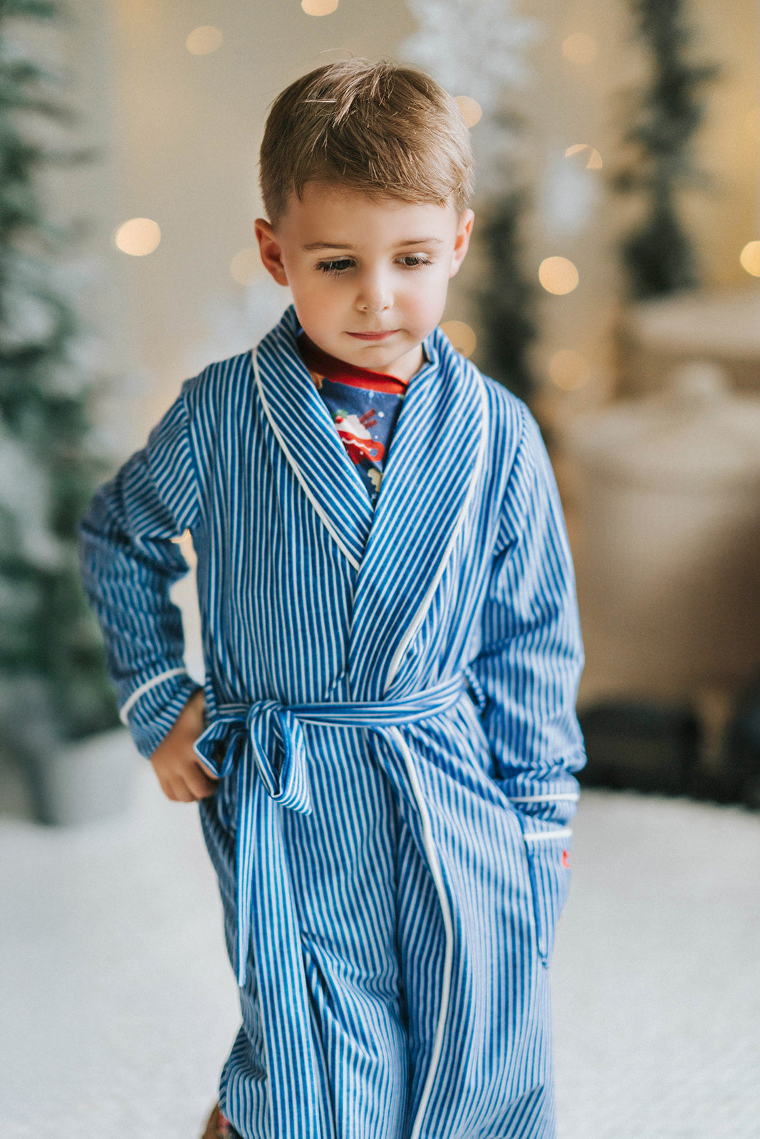 Pijama de piezas Christmas Train – Only Little Once - Main Image