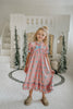 Girl wearing pink floral nightgown with ruffles and blue bows, styled for holiday photos or Christmas morning

Vintage-inspired pink girls nightgown with blue floral print, ruffled hem, and puff sleeves, perfect for winter lounging

Long pink holiday nightgown with double ruffle trim and blue satin bows, ideal for Christmas Eve or heirloom sleepwear