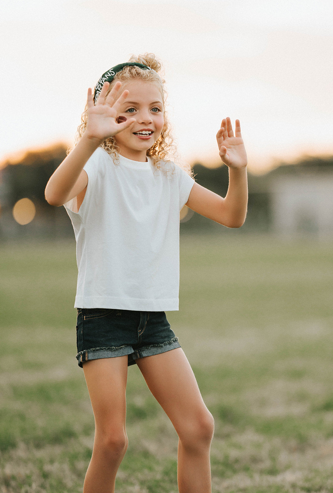 go_spartans_headband_for_girls_green_sports_hair_accessory_cheer_team_headband_football_game_day_spirit_wear_beaded_kids_tailgate_outfit