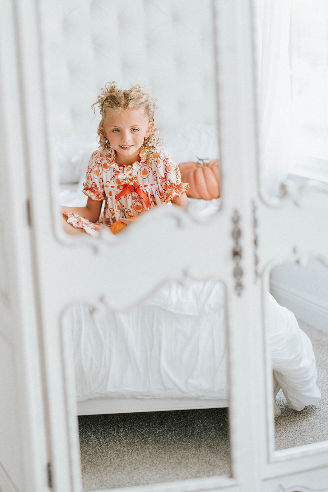 Pumpkin Patch Clara gown with Bows