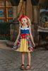 Snow White Dimensional Floral Twirl Dress