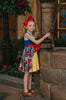 Snow White Dimensional Floral Twirl Dress