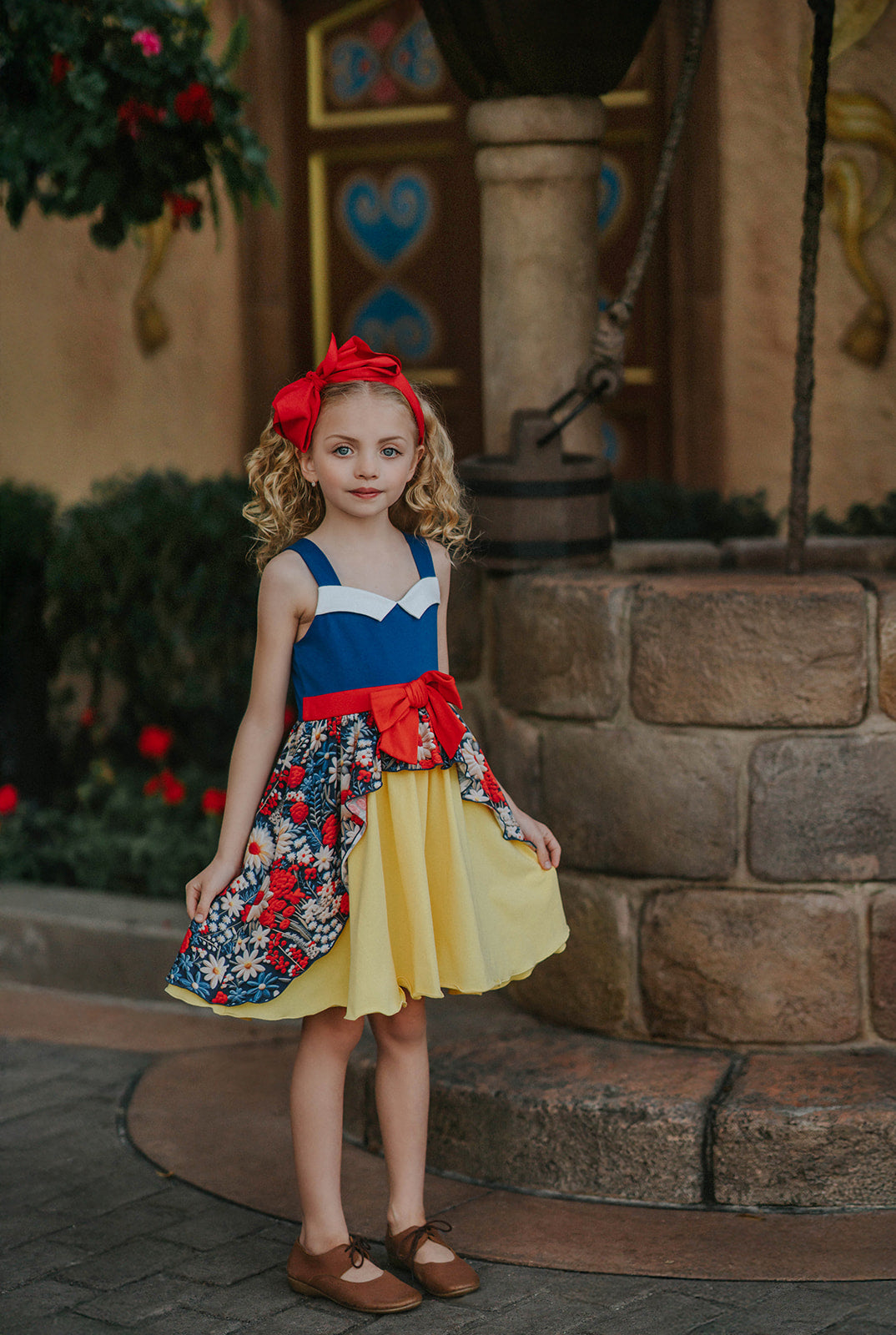Snow White Dimensional Floral Twirl Dress – Only Little Once Snow White Dimensional Floral Twirl Dress – Only Little Once