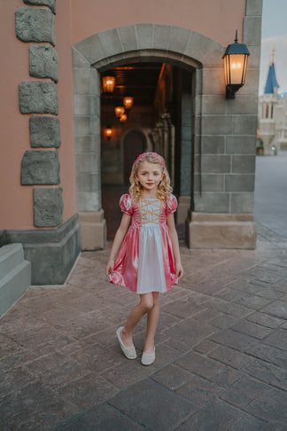 Metallic Sleeping Beauty Twirl Dress – Only Little Once