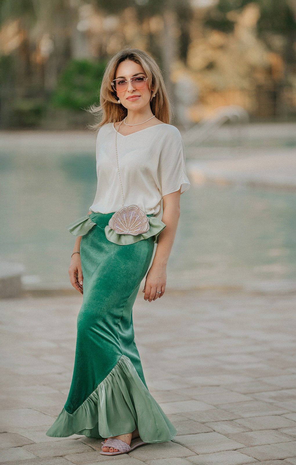 mermaid skirt dress Square Neckline Olive Green Prom Dresses with Mermaid Skirt loveangeldress