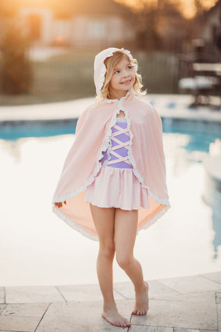Majestic Princess Cape with Hood in Princess Pink