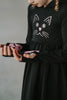 Black Kitty Twirl Dress with Paws