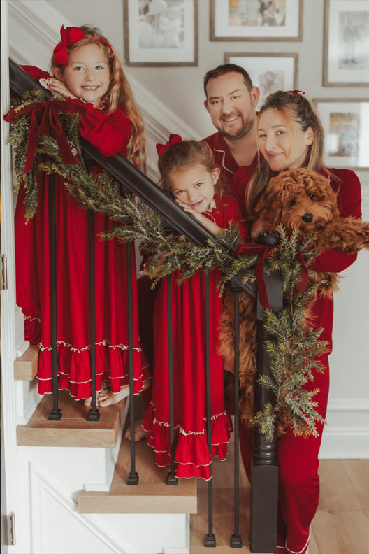 Mens Red Holiday Loungewear Set