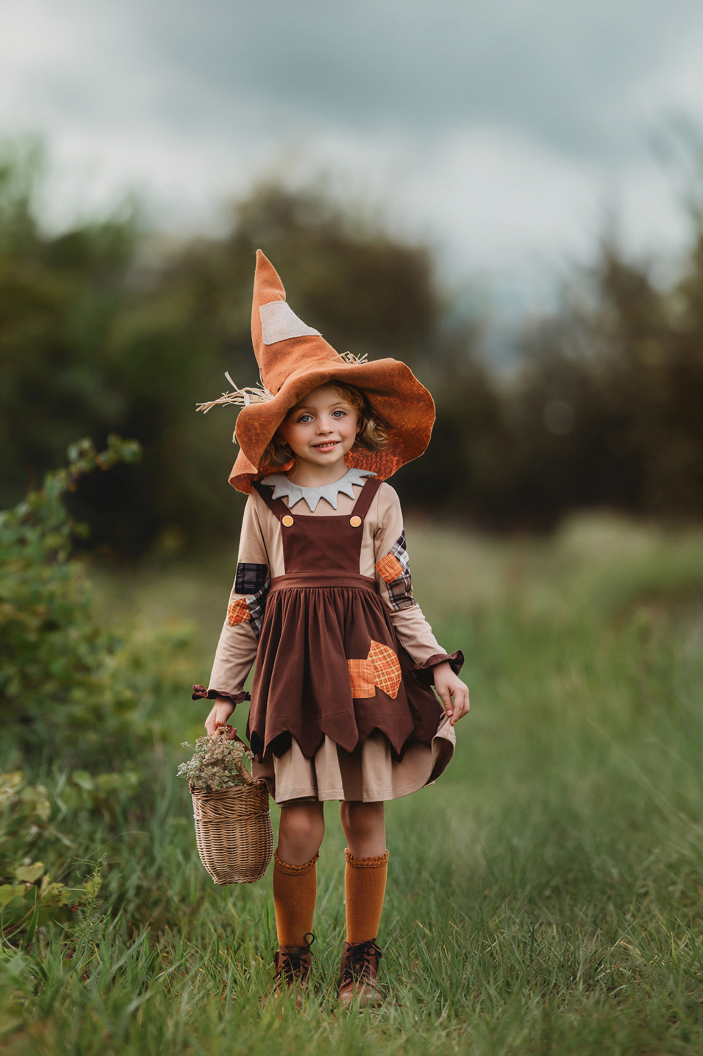 Fall Scarecrow Dress and Pinafore