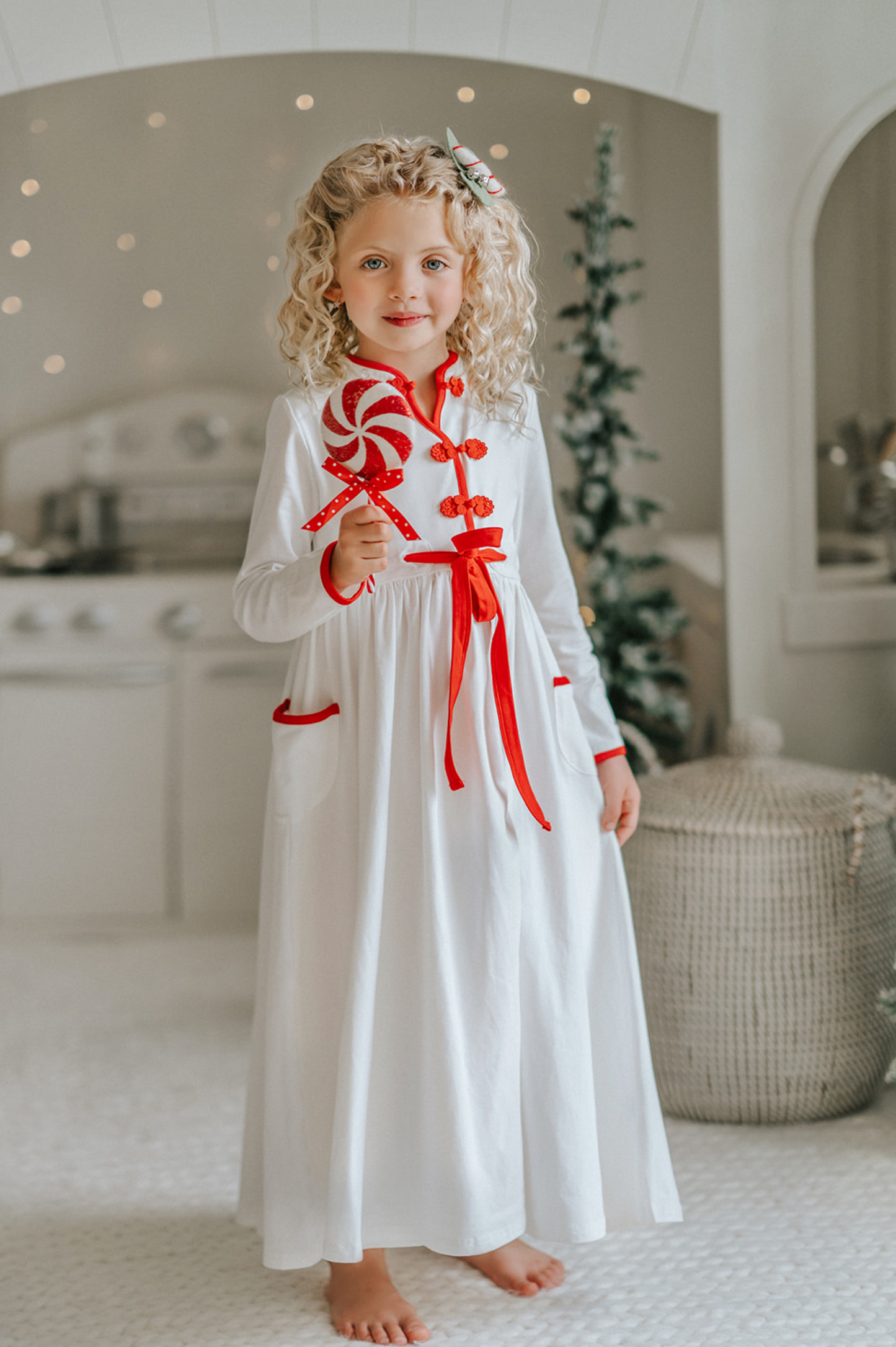 White Christmas Kimono