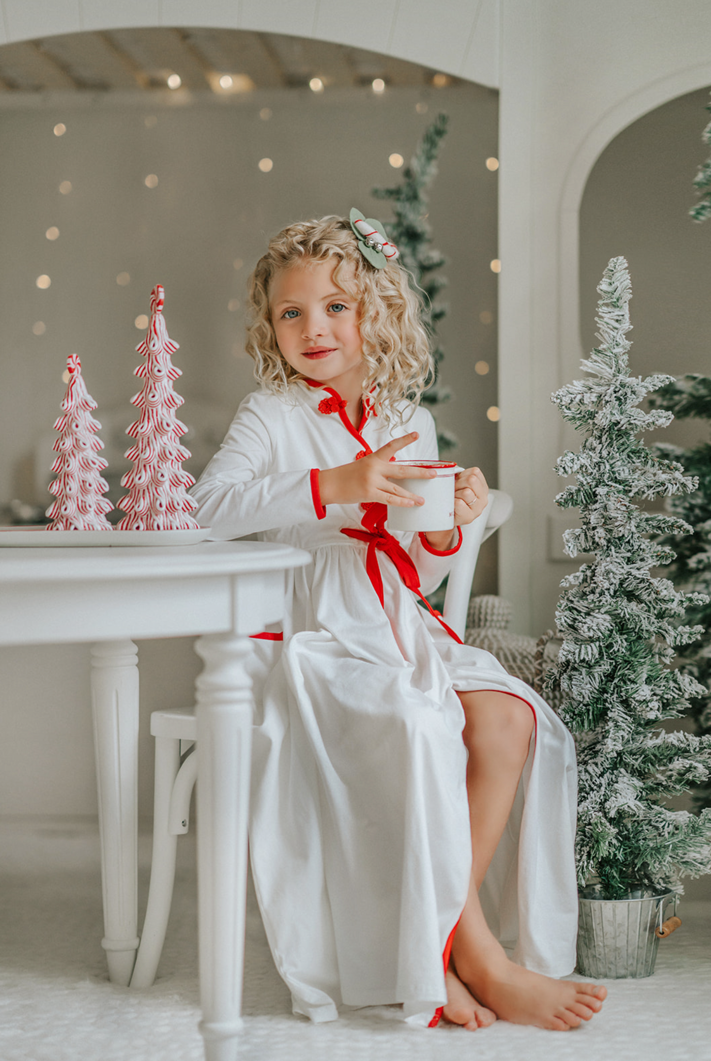 White Christmas Kimono