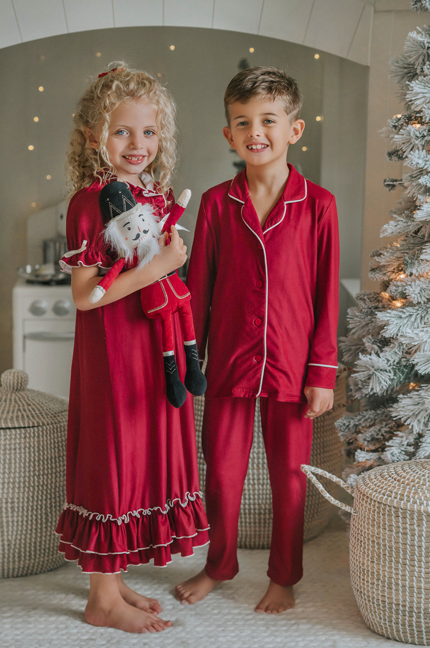 The Original Clara Nutcracker Gown Short Sleeve in Merry Maroon