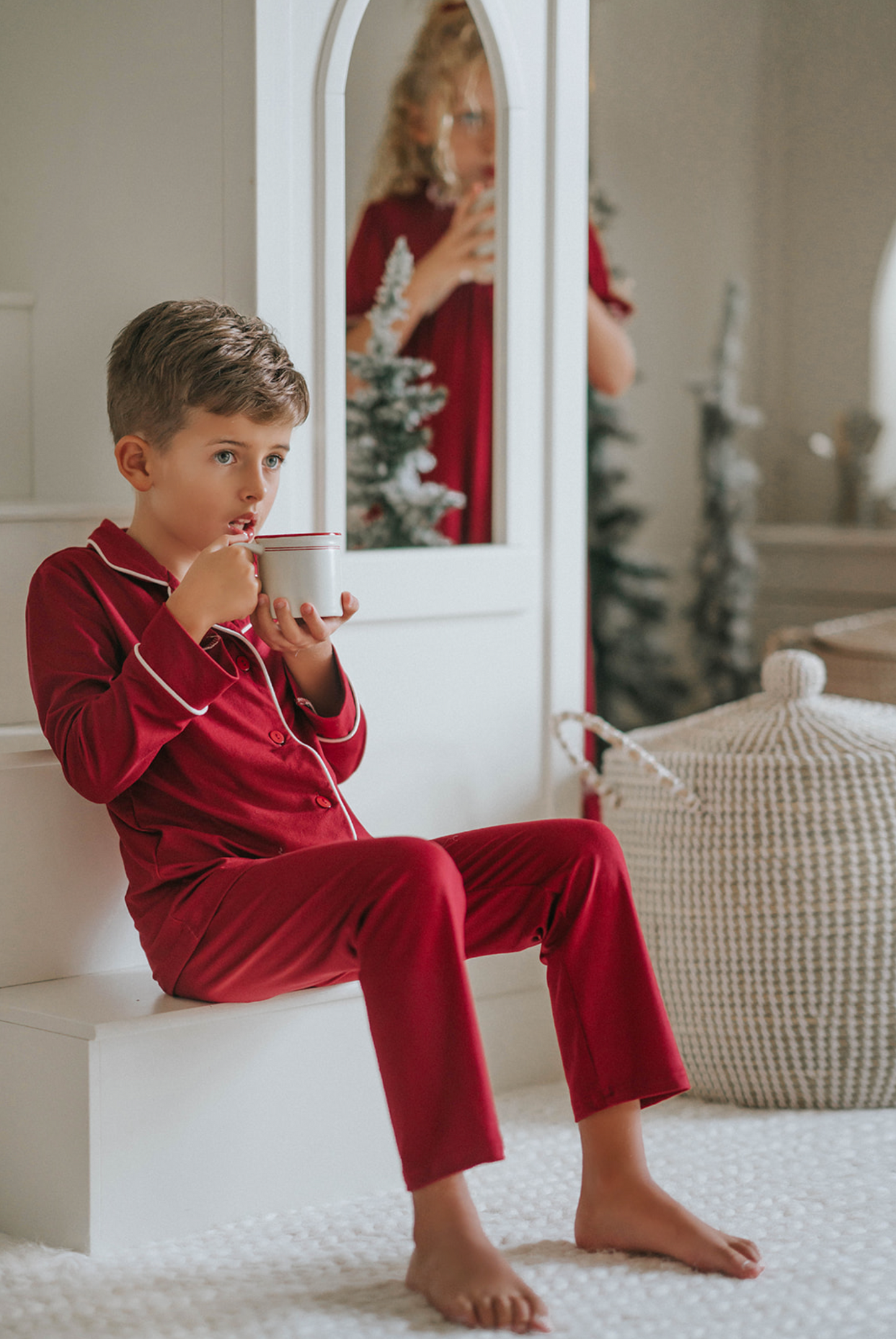 Pijama unisex en rojo