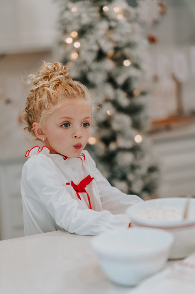 クリスマス   Clara & Peter The Original Clara Nutcracker Christmas Gown Long Sleeve in White