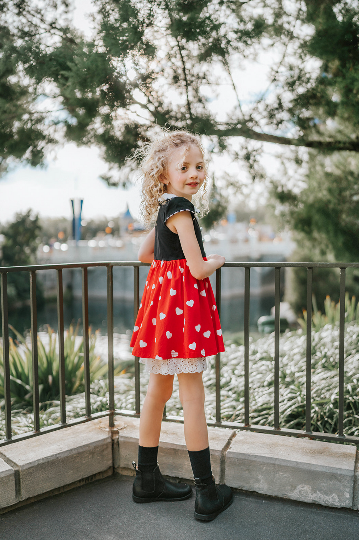 Valentines Day Miss Mouse Twirl Dress