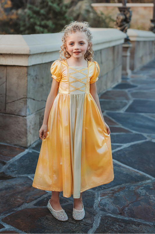 Metallic Red Rose Maxi