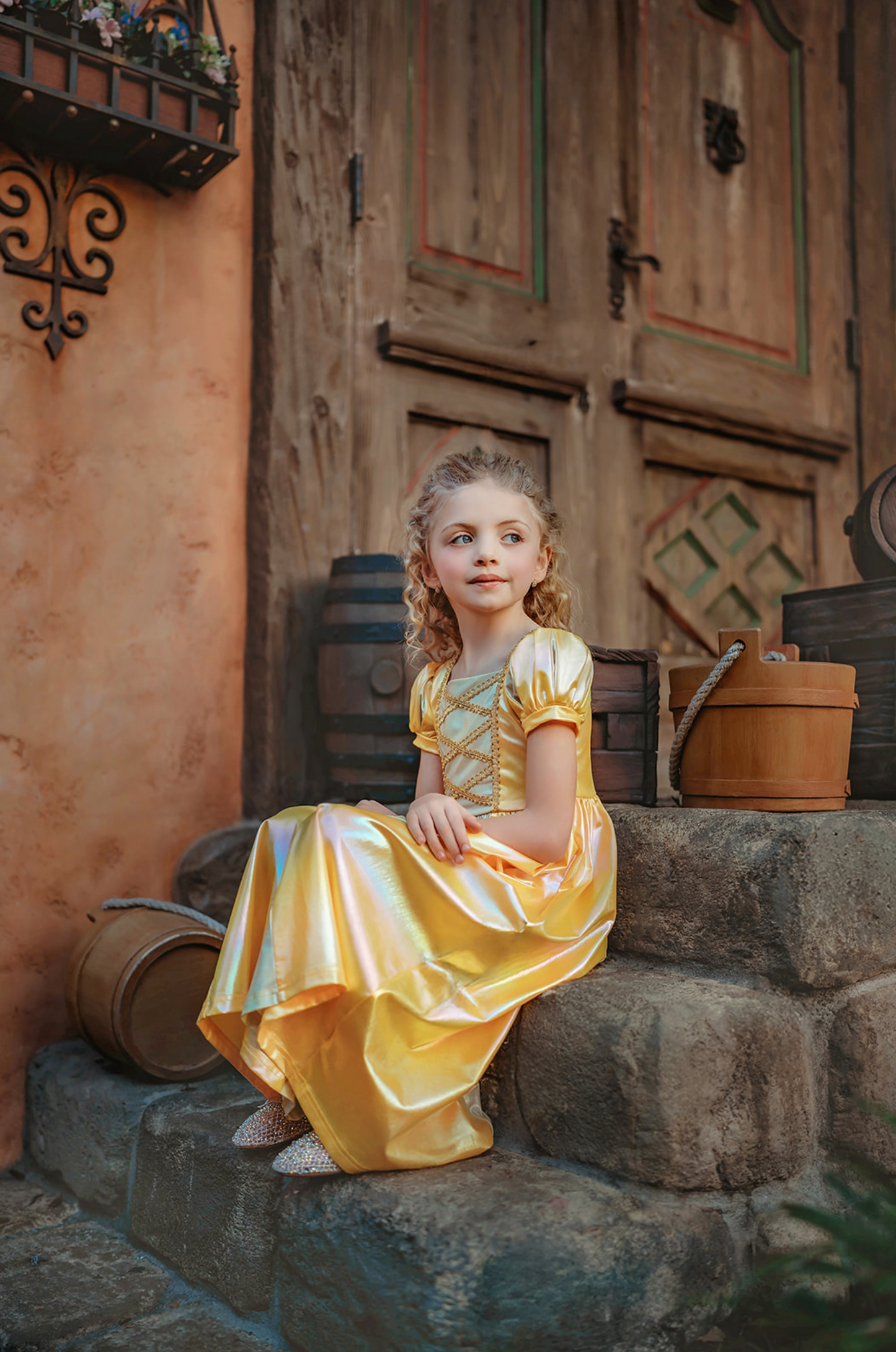 Metallic Red Rose Maxi