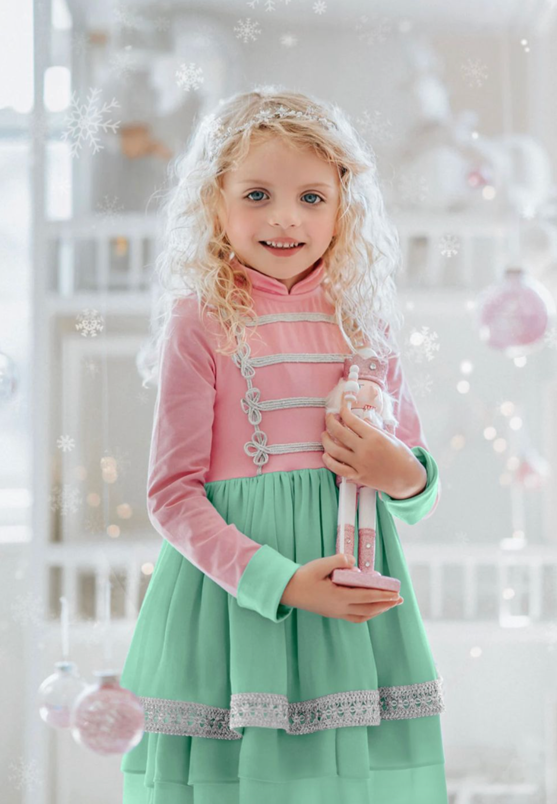 Bubblegum and Mint Toy Soldier Twirl Dress