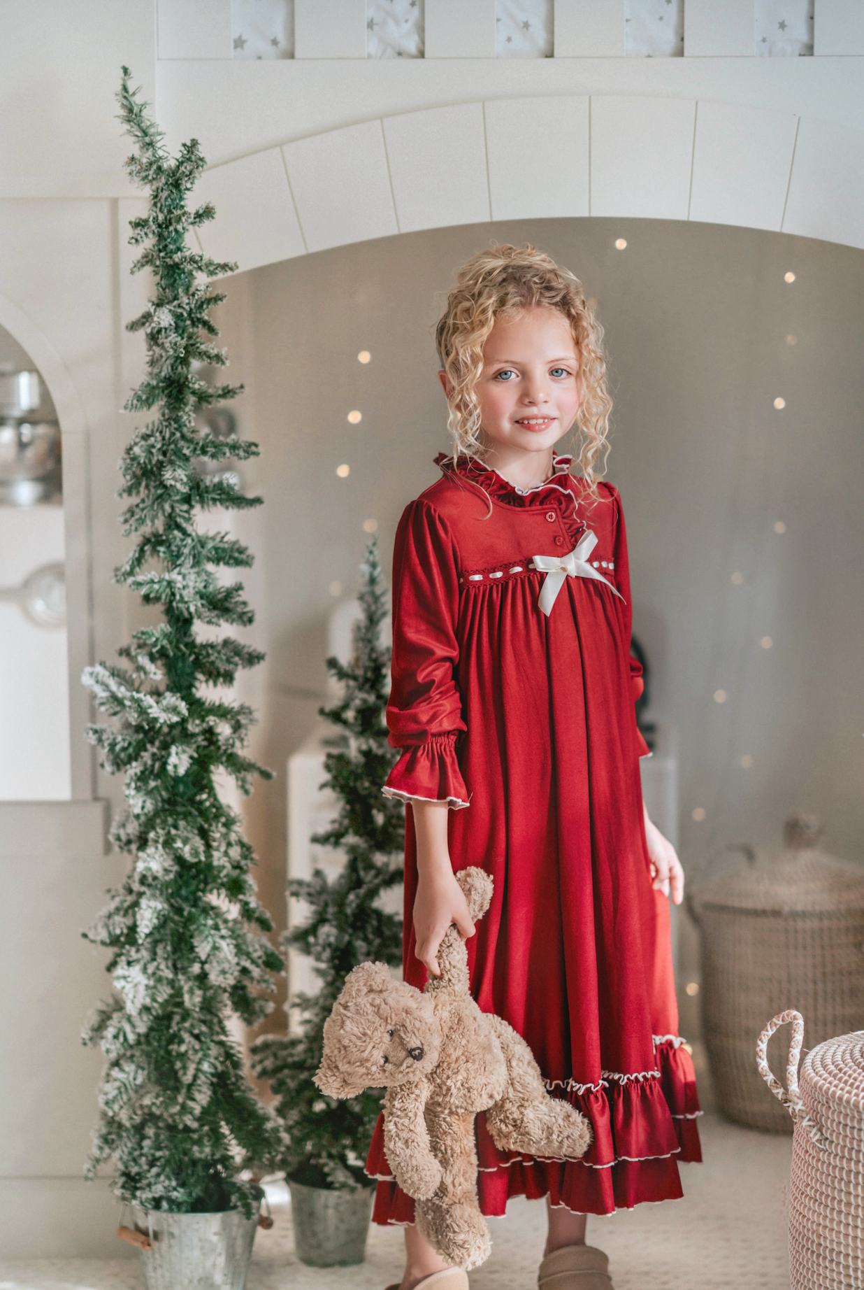 The Original Clara Nutcracker Gown Long Sleeve in Merry Maroon Only Little Once The Original Clara Nutcracker Gown Long Sleeve in Merry Maroon Only Little Once