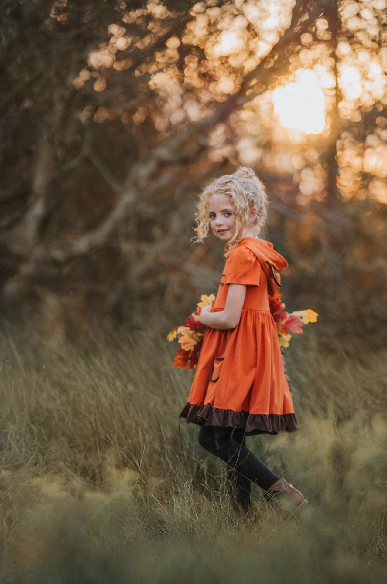 Autumn Fox Twirl Dress