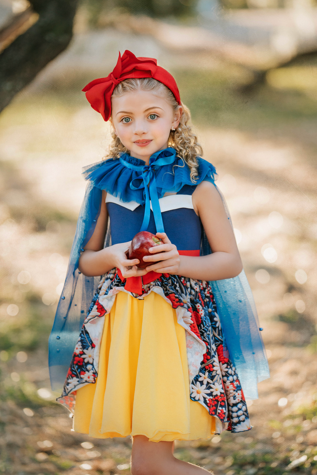 Royal Blue Pearl Accent Princess Cape
