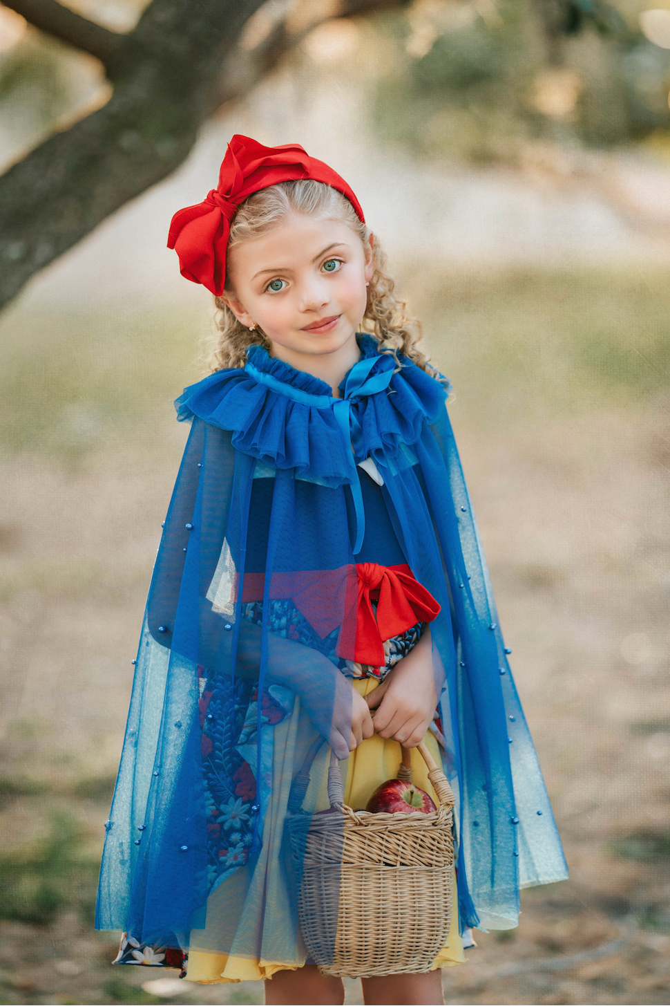 Royal Blue Pearl Accent Princess Cape