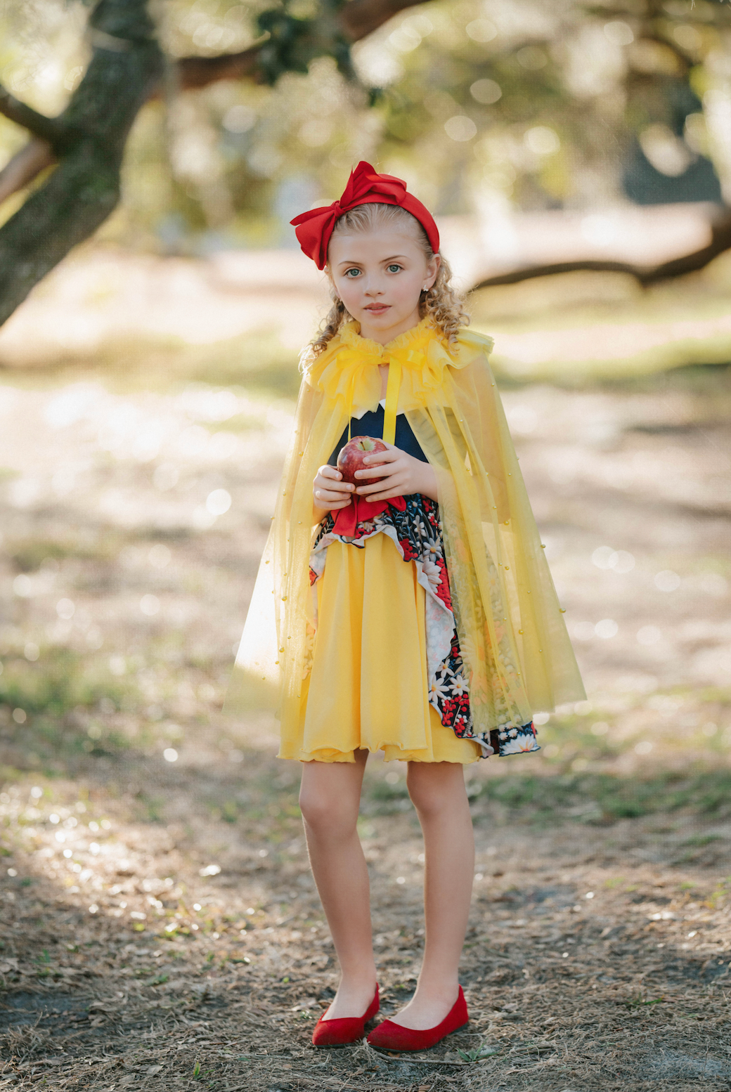 Sunlit Yellow Pearl Accent Princess Cape