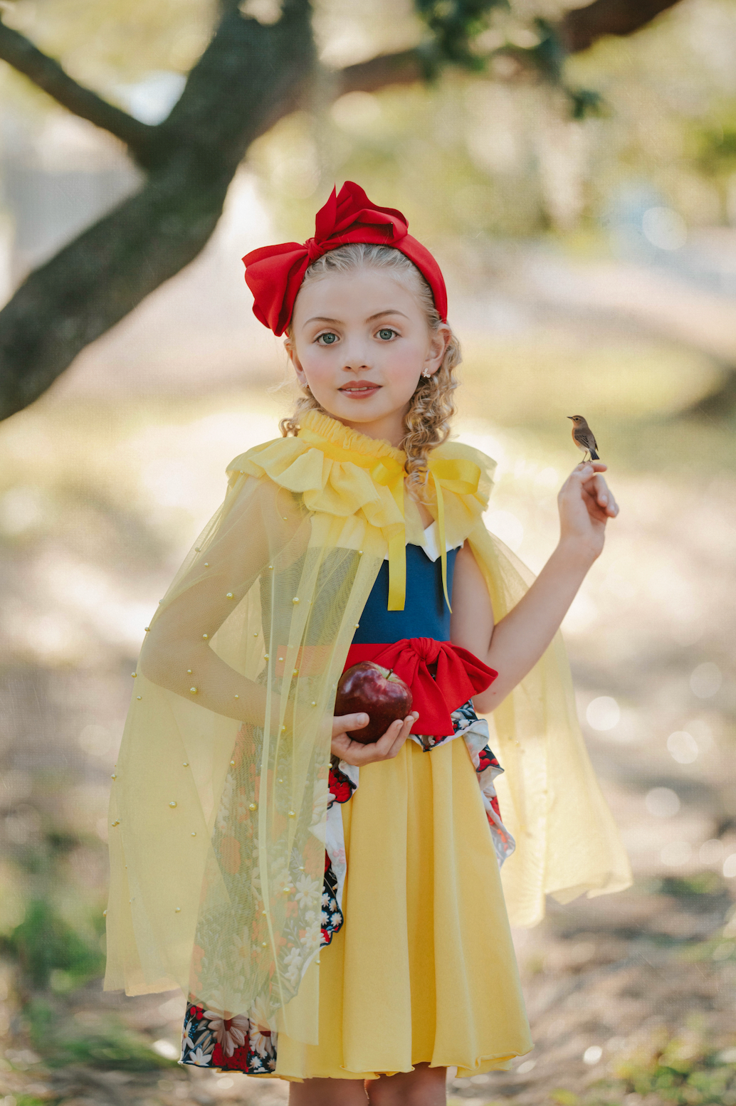 Sunlit Yellow Pearl Accent Princess Cape