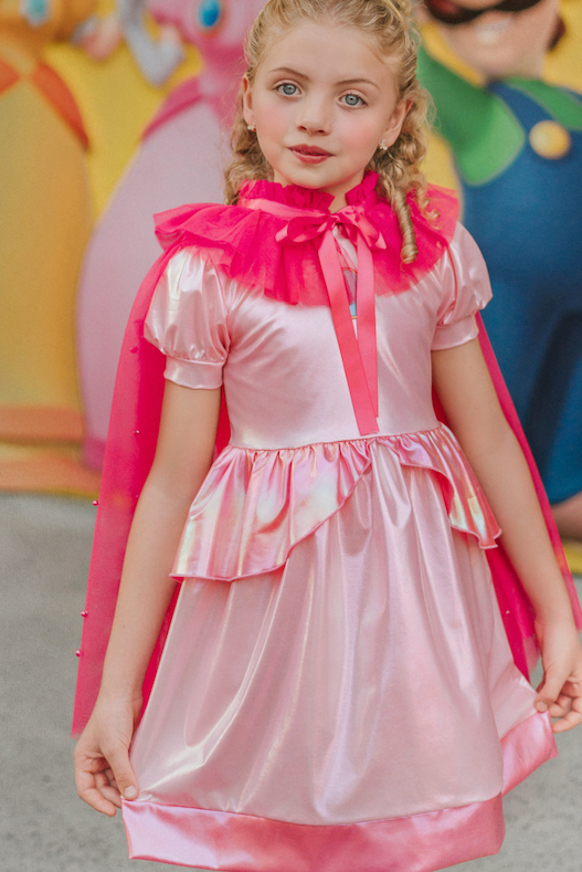 Metallic Video Game Princess Twirl Dress