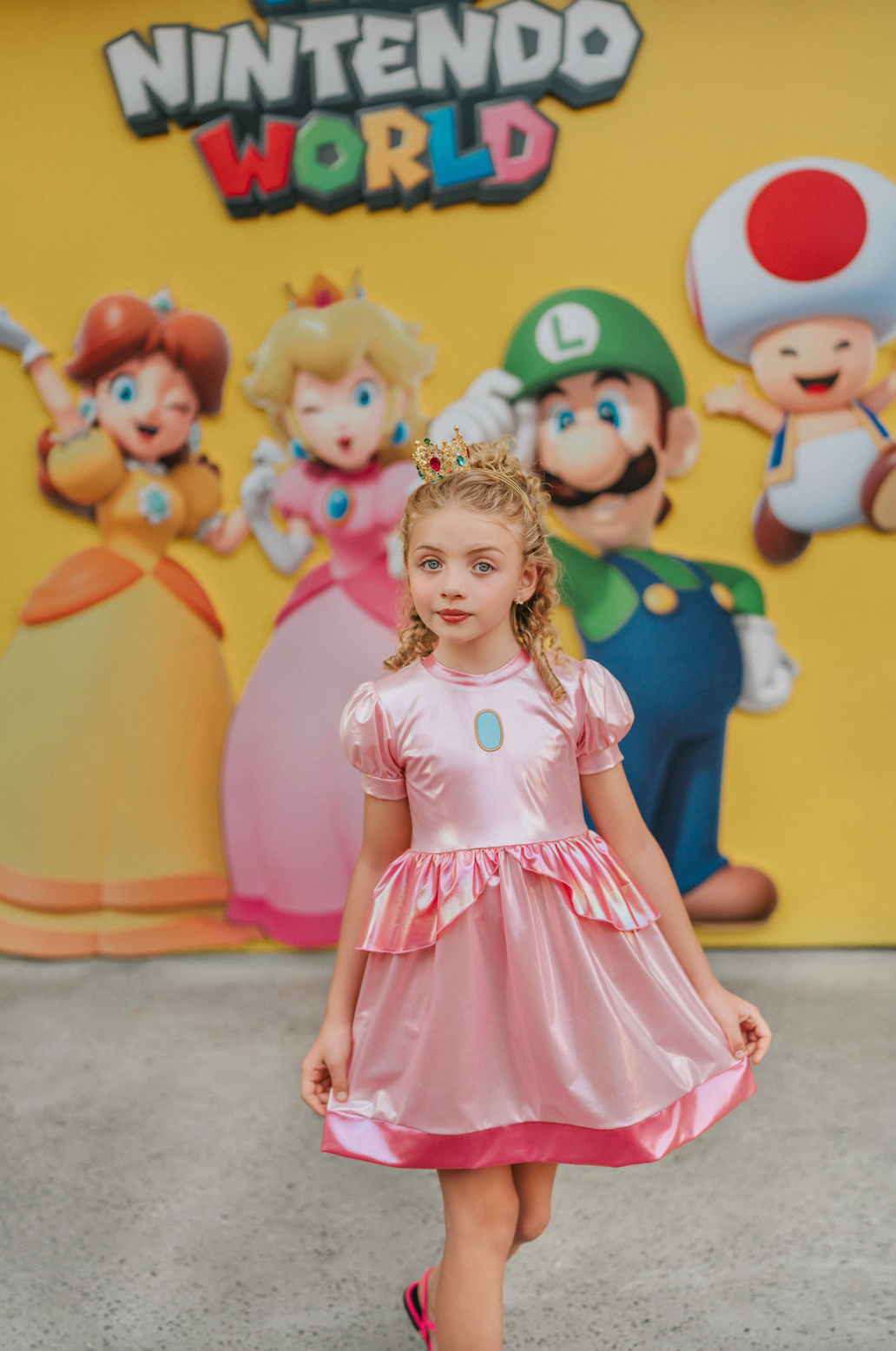 Metallic Video Game Princess Twirl Dress